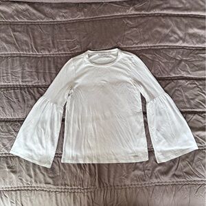 Calvin Klein Light Pink Long Sleeve Top With Bell Sleeves